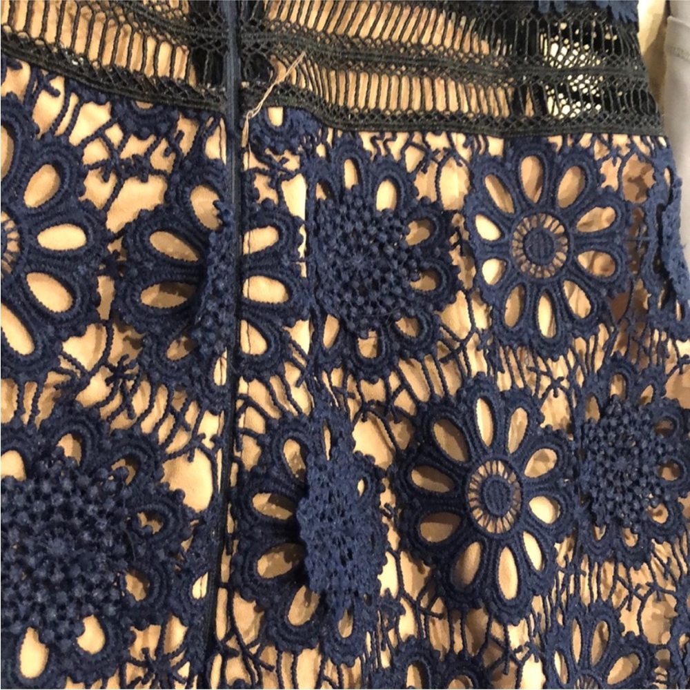 Self Portrait Navy Lace Dress - Picture 5 of 11